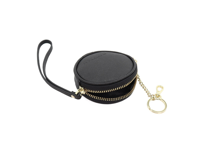 Round coin purse in Black