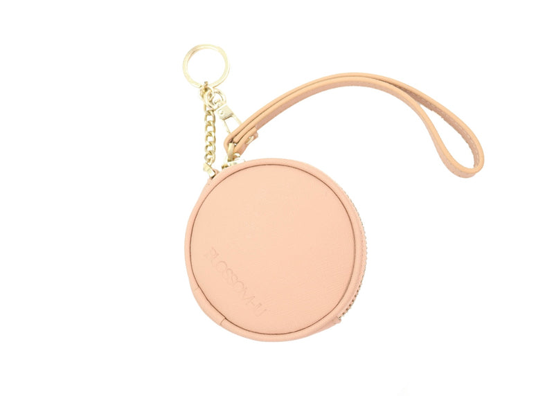 Round coin purse in Nude