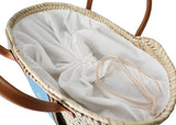 Palm Straw Basket Bag