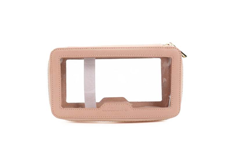 Clear Makeup Bag in Nude